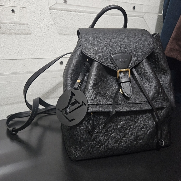 Louis Vuitton Black Montsouris PM Backpack - Picture 1 of 15